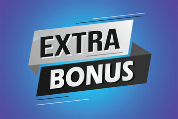 extra bonus word concept vector illustration with lines 3d style for social media landing page, template, ui, web, mobile app, poster, banner, flyer, background, gift card, coupon, label, wallpaper