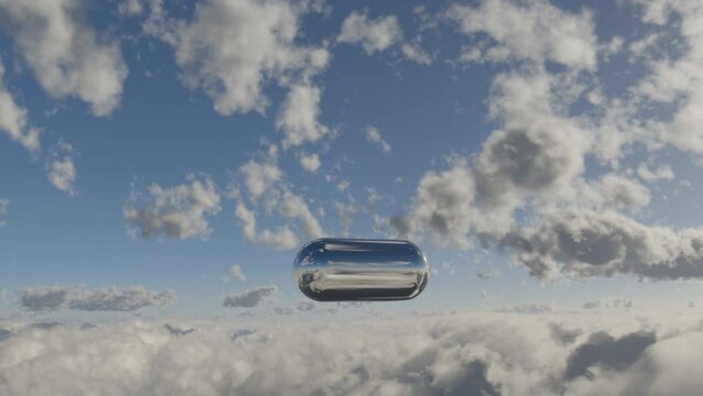 UAP Tic Tac Shape Sphere Metalic