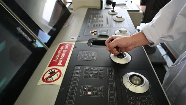 The captain is controlling the tanker doing it.