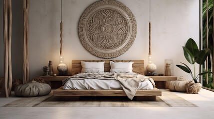 interior de quarto estilo boho 