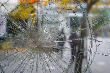 broken glass window