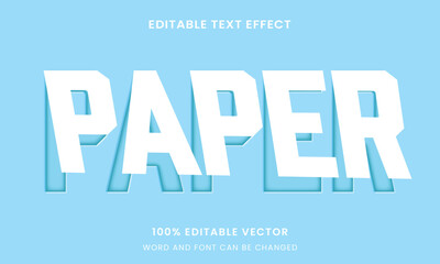 Fototapeta premium Cutout stamp letterpress 3d graphic style editable text effect