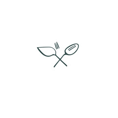 food restaurant logo symbol vector spoon and fork logo