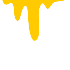 Liquid Bee Honey Drops Drip From Border,Yellow Syrup,Amber Oil And Sweet Caramel