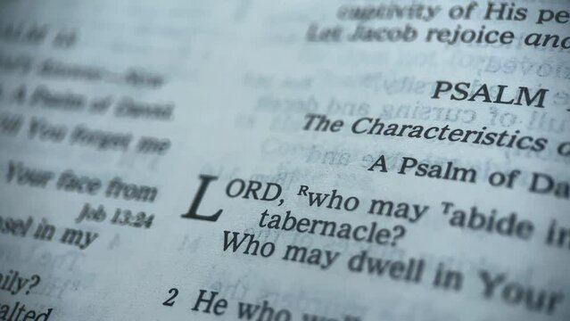 Psalm 15 On Bible, Slider Shot
