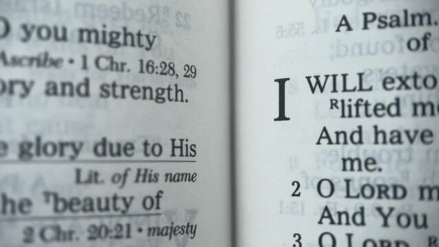 Text On Bible Time Lapse