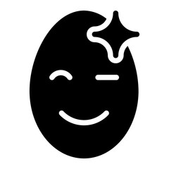 wink glyph icon
