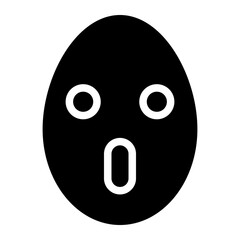 surprised glyph icon