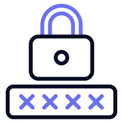 Secure Code Icon illustration
