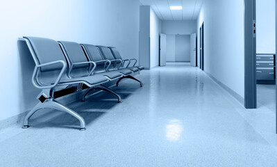 Chairs in the hospital hallway