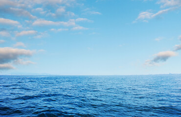 Beautiful blue sea and sky for background