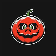 Halloween Pumpkin Scary Faces (Editable file) - Vector Illustration