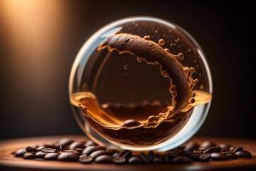 Sphere of coffee