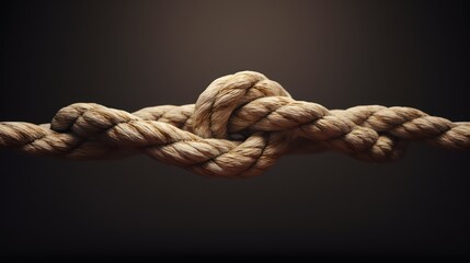 rope on black background