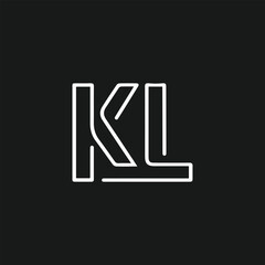KL vector logo unique design