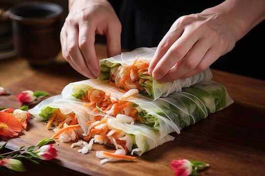 659 Brown Rice Paper Rolls Royalty-Free Images, Stock Photos & Pictures