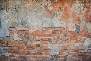 Old Brick Wall Texture - Grunge Background, Created with Generative AI Tools