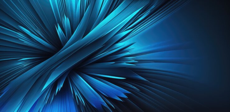 bright blue geometric wallpaper for modern presentations generative ai