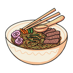 ramen food illustration