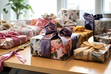 step-by-step gift wrapping process
