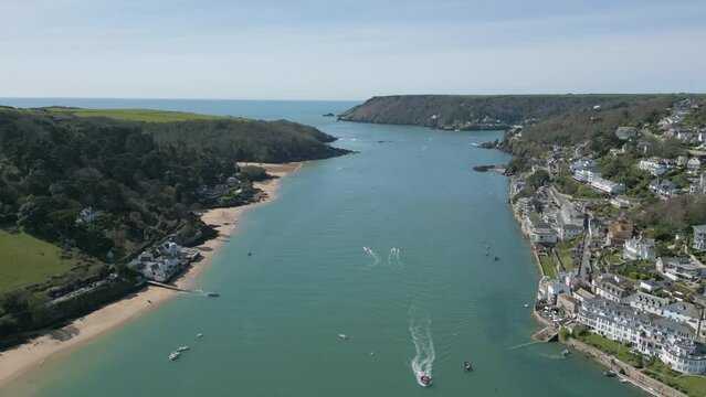 Descending over Salcombe in Devon