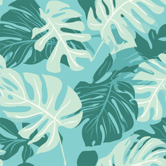 Seamless Colorful Monstera Pattern. Seamless pattern of Monstera in colorful style. Add color to your digital project with our pattern!