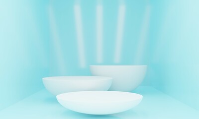 3d render podium 