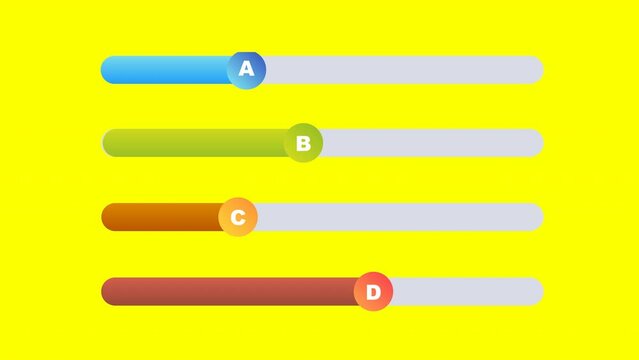 Percentage Progress bar infographics with 4 options Green screen. Progress infographic graph Comparison table Compare graph options. Growth progress flowchart with 4 horizontal timeline presentations.