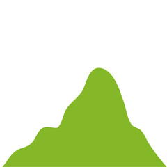 Obraz premium Green Hilly Valley Flat Vector