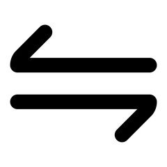 horizontal data transfer arrow icon