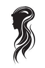 Silhouette of a woman's head