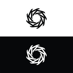 Circle vector logo template design . Circle silhouette illustration