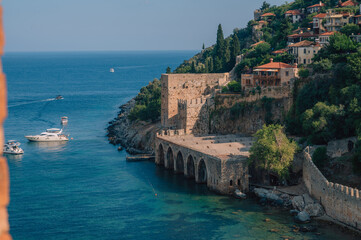 Alanya city, Turkey, view from red tower (kizil kule)