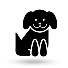 Dog icon, pet shop contemporary design, vector illustration
