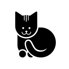Cat icon,  pet shop contemporary design, vector illustration