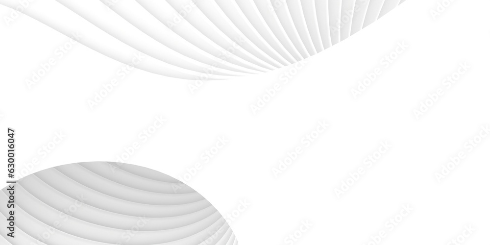 Poster abstract stack of surface curve wave flowing smooth for white interior and architecture artwork back