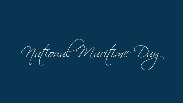 National Maritime Day - Lettering Animatin With Particles