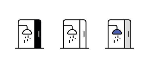 Bathroom icon design with white background stock illustration
