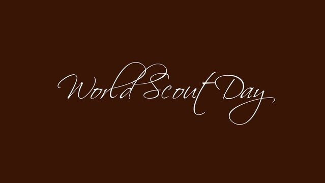 World Scout Day - Lettering Animatin With Particles