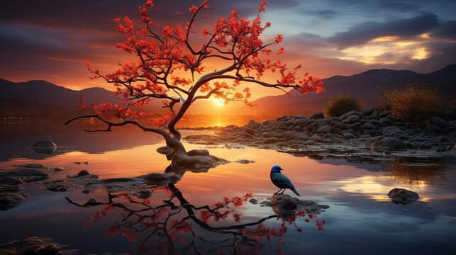 Sunbird Surreal Nature Abstract Inspiration,