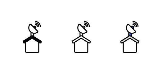 Smart House icon design with white background stock illustration