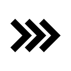 right direction tripple chevron arrow