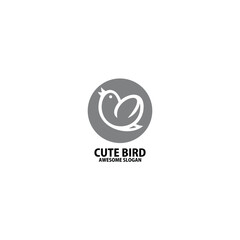 bird circle logo design icon symbol
