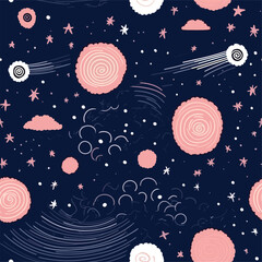 Seamless Colorful Galaxy Pattern.

Seamless pattern of Galaxy in colorful style. Add color to your digital project with our pattern!