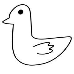 cartoon bird on white