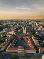 Aerial view over church, Igreja de Nossa Senhora da Lapa in Porto