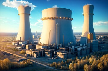 Cooling towers of nuclear power plants or lignite power plants have smoke that causes environmental 
