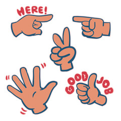 Hand point vector illustration