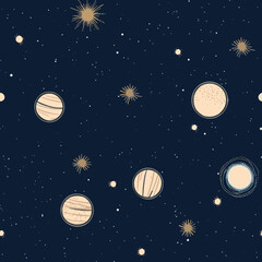 Seamless Colorful Galaxy Pattern.

Seamless pattern of Galaxy in colorful style. Add color to your digital project with our pattern!