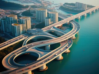 City interchange overpass